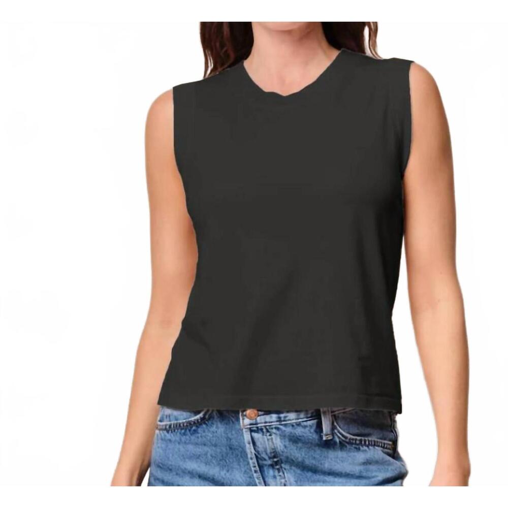 NEW STATESIDE cloud jersey muscle tank in black
